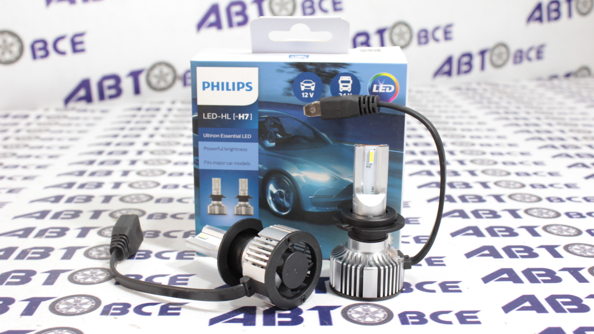 Лампа фары LED - диодная H7 6500K Ultion Essential (комплект 2шт) PHILIPS